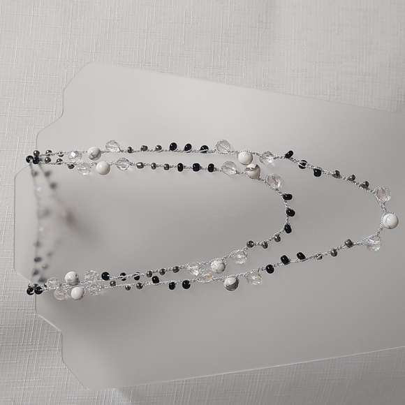 Howlite Gemstone Necklace Czech glass  Necklace, by Rust Belt Raised - Picture 5 of 11